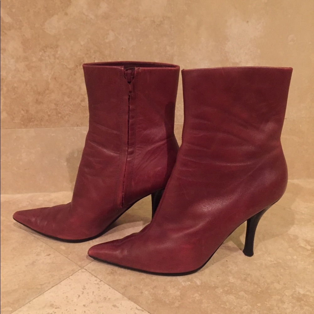Nine West red stiletto boots